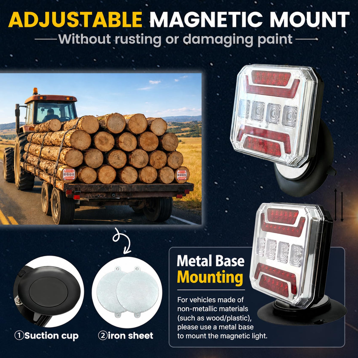 TXGSDXS iron mounting plate on aluminum trailer enabling firm attach
