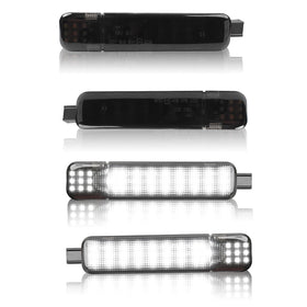 TXRXIZ front view of four LED door lights showing clean fitment and bright upgrade
