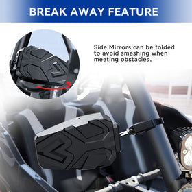TXZSXS folded back mirror on tight trail preventing damage benefit