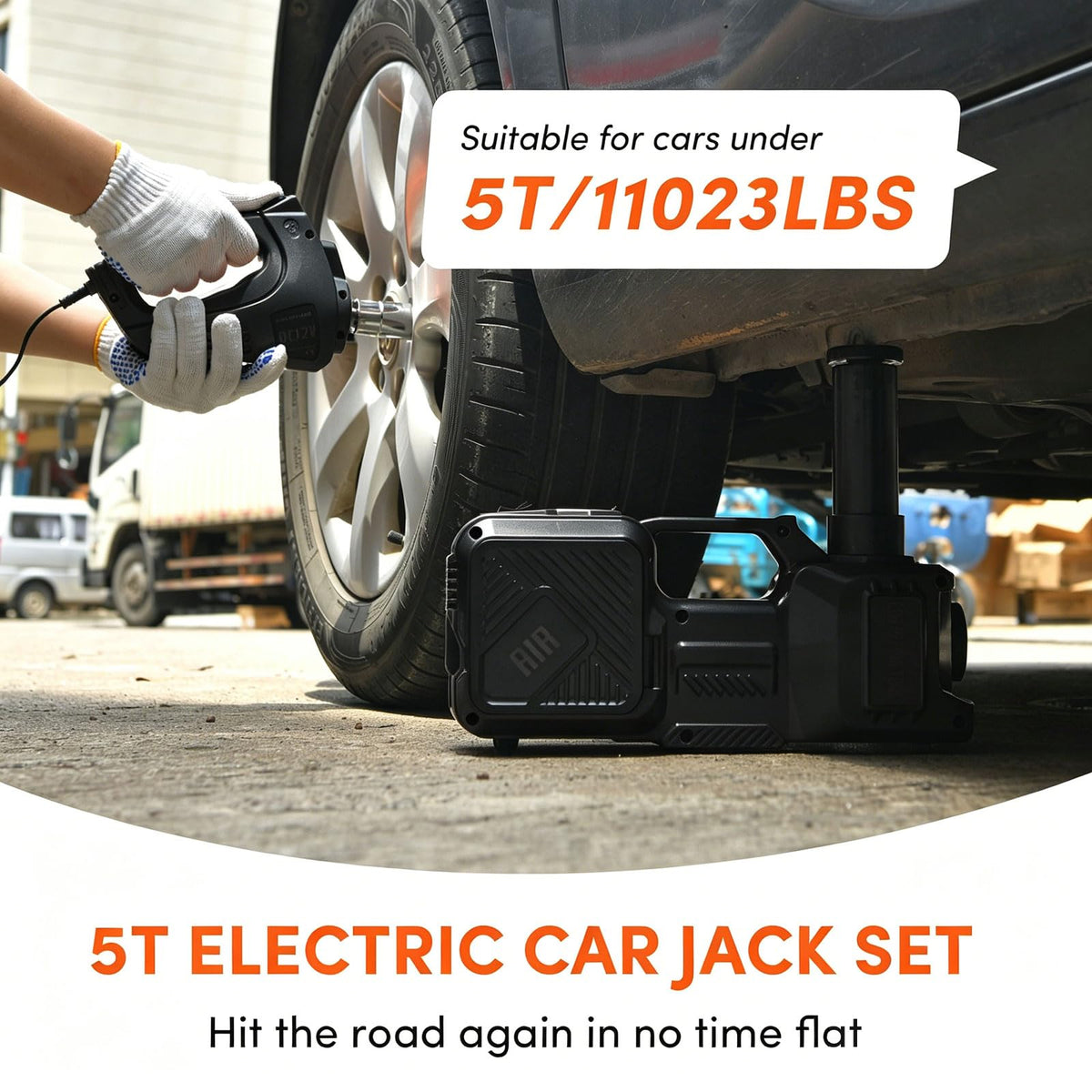 TYAYT impact wrench and accessories laid out for fast lug nut removal benefit