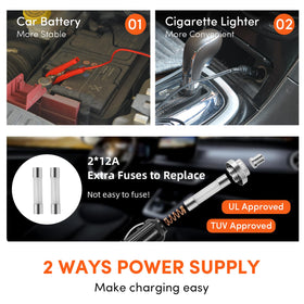 TYAYT LED work light illuminating jack area for safer night repairs
