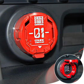 Tybasthe front view of red metal cover showing sporty protection and style