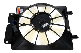 TYC front view assembly showing complete fan, clear OE-fit benefits