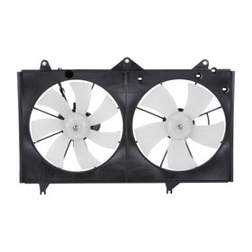 TYC cooling fan assembly front view showing complete drop-in fit benefits