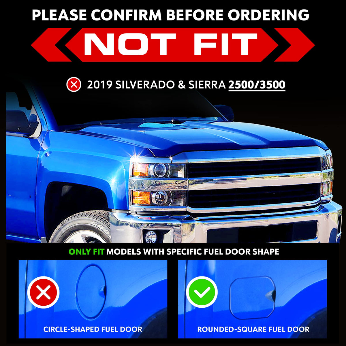 Tyger Auto side profile installed on truck displaying low-profile factory look