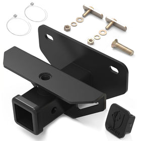 Tyger Auto front view of installed hitch showing fit and clean profile