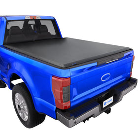 Tyger Auto front view of tonneau cover showing clean fit and protection