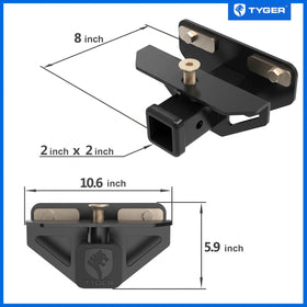 Tyger Auto hitch cover detail blocking dirt and preventing pests