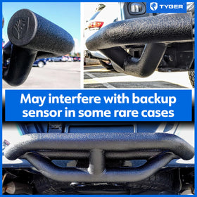 Tyger Auto lifestyle image of user stepping on hitch armor for easy trunk access