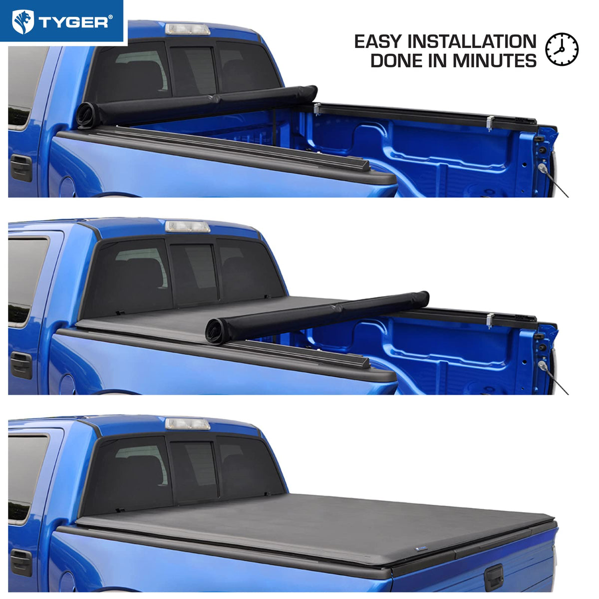 Tyger Auto lifestyle shot of truck on road showing sleek protection and improved fuel efficiency