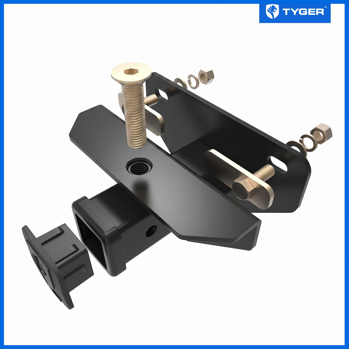 Tyger Auto close-up of 2-inch receiver tube and welds for strength