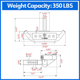 Tyger Auto detail of step platform showing sturdy dual-girder support for safe stepping