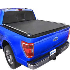 Tyger Auto front view of T2 cover on Ford F-150 showing sleek low profile and improved aerodynamics