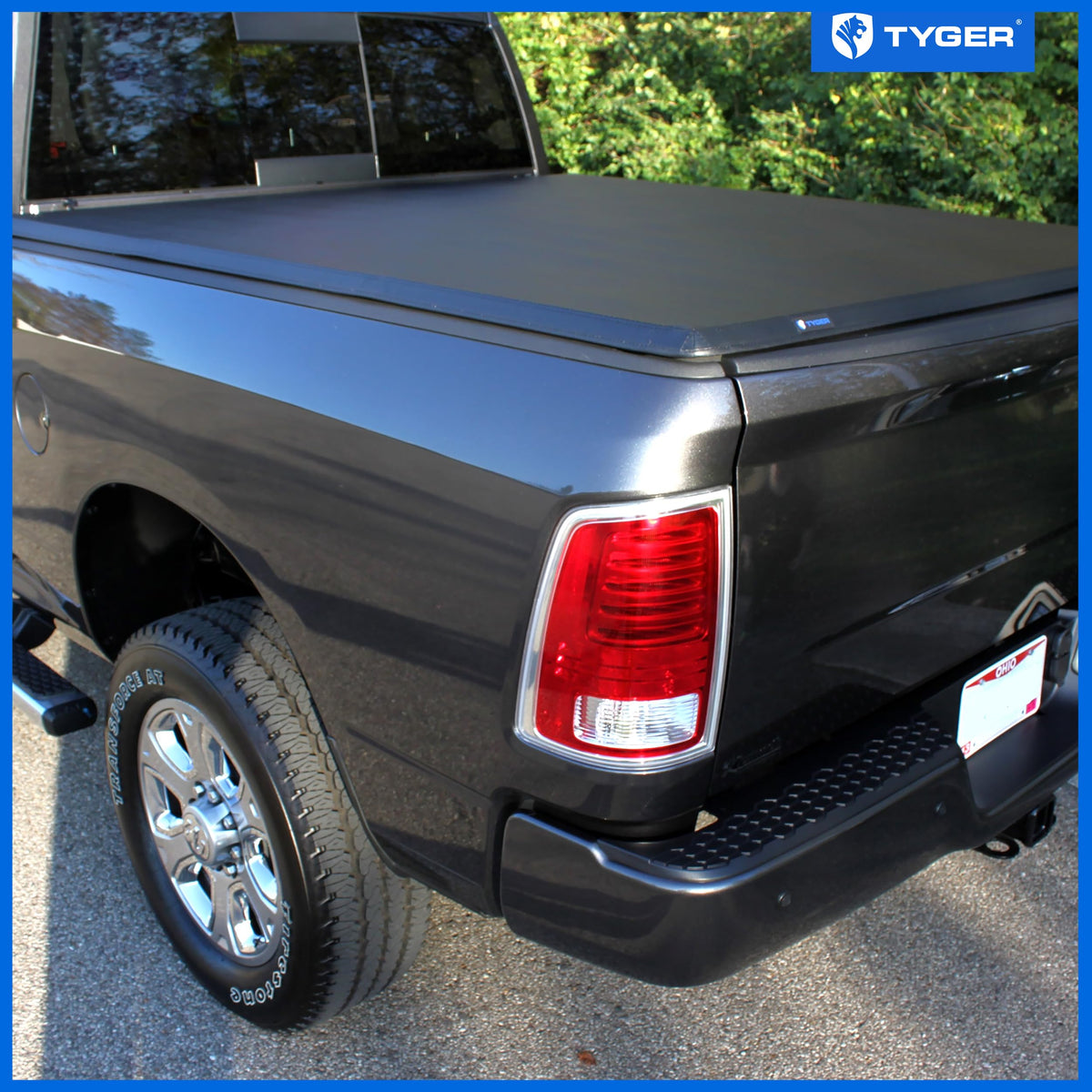 Tyger Auto installed cover side view provides low-profile protection