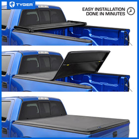 Tyger Auto T3 next to ruler showing 5'1" bed fit and accurate size compatibility
