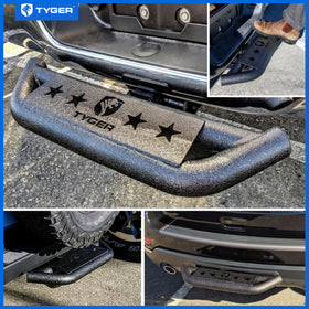 Tyger Auto close-up of textured black powder coat finish resisting corrosion