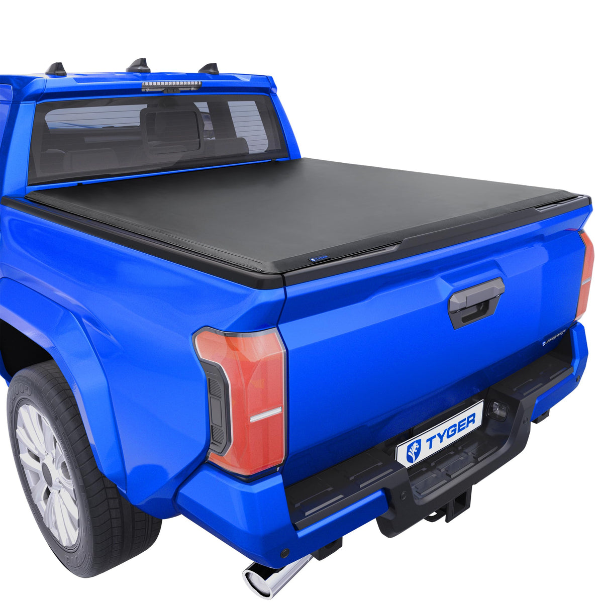 Tyger Auto front view on Tacoma bed showing clean low-profile protection