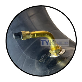TYK Industries close-up of JS2 bent metal valve stem showing easy-access advantage