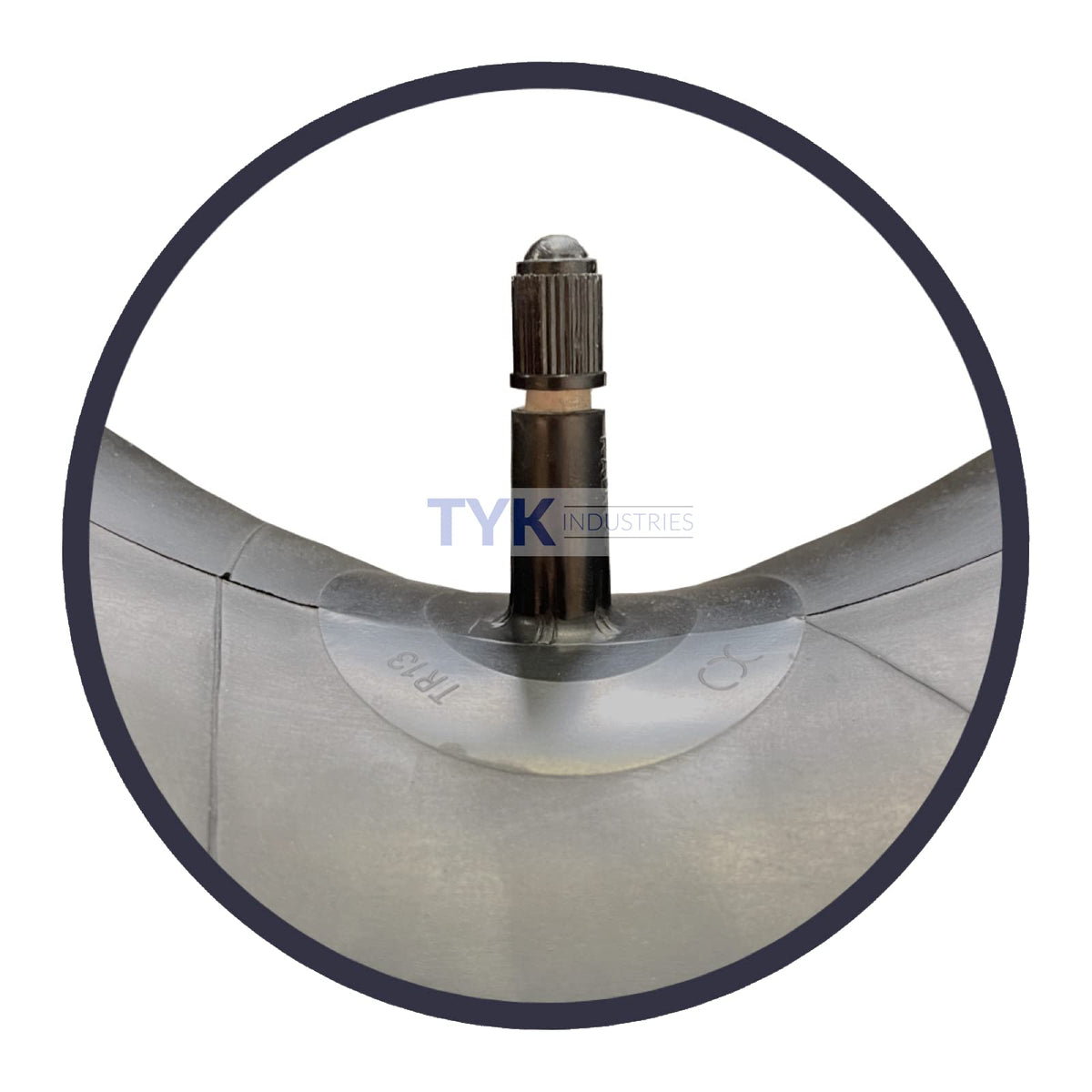 TYK Industries close-up of TR13 valve stem with clear sealing benefit