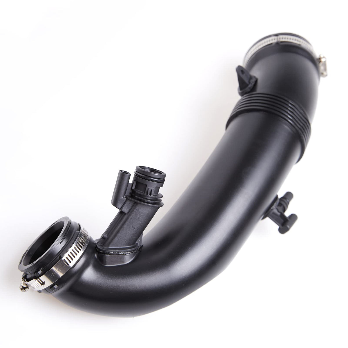 Tykick intake hose installed in Mini engine bay showing proper routing benefit