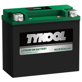 TYKOOL close-up of digital readout displaying voltage and state-of-charge