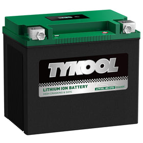 TYKOOL closeup digital readout LCD displaying voltage and SOC for easy monitoring