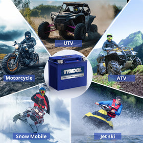 TYKOOL battery mounted in a Polaris RZR illustrating vibration resistance and accessory power benefit