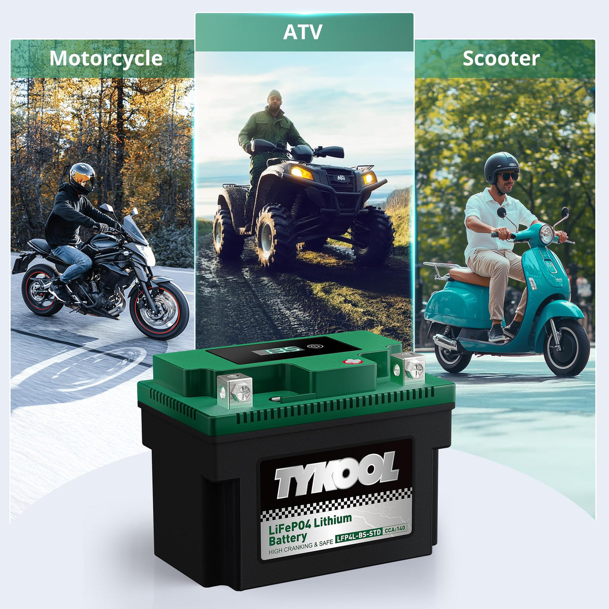 TYKOOL packaging and accessories view showing included mounting hardware