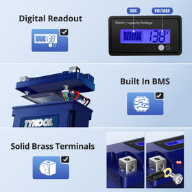 TYKOOL brass terminal close-up showing solid connectors for reliable conductivity