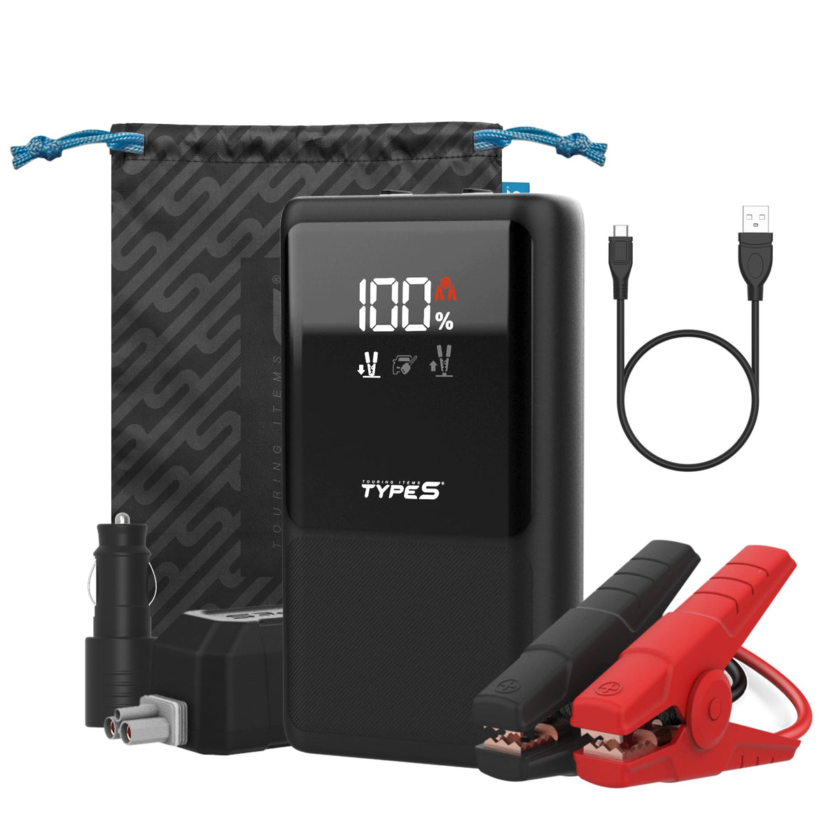 TYPE S Dynamic Classic DC10 front view showing compact design and labels for portability