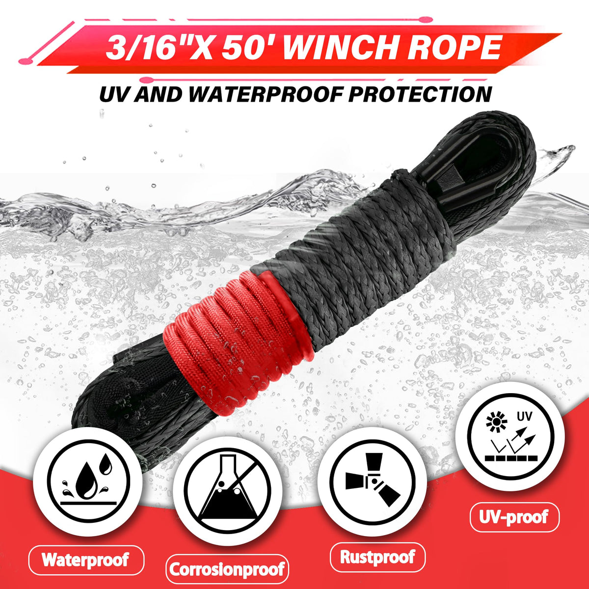 TYT braided UHMWPE rope close-up highlighting durable texture and easy handling