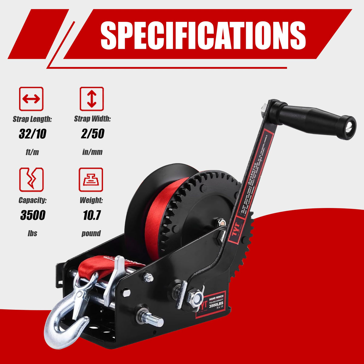 TYT close-up of hardened gears and ratchet demonstrating durable corrosion-resistant build
