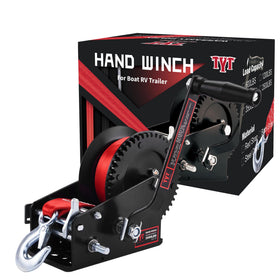 TYT front view mounted winch showing compact design and secure mounting benefit