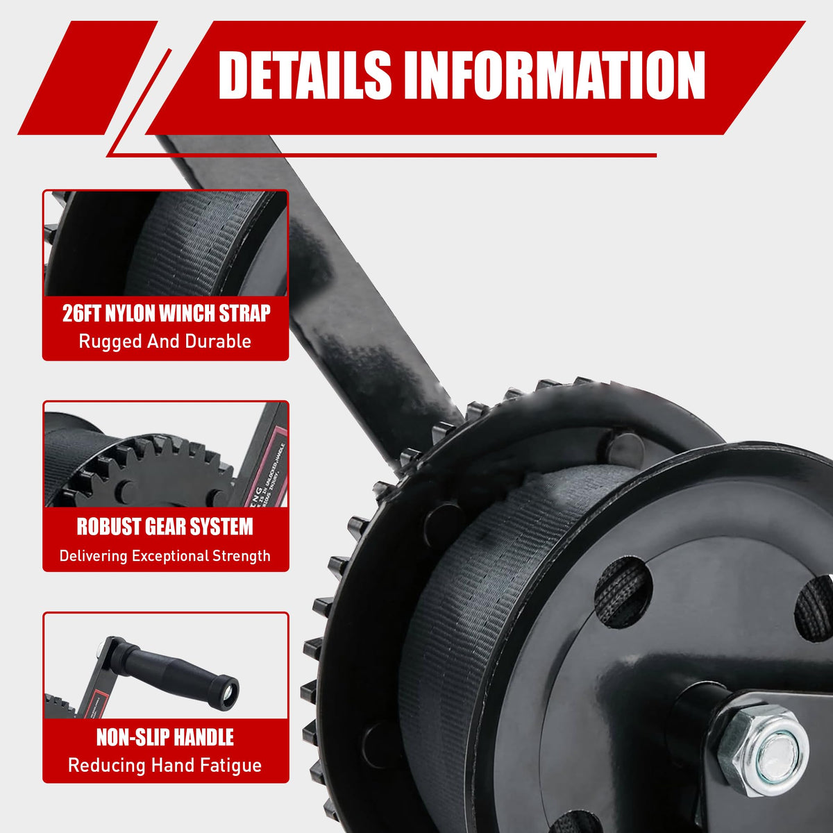 TYT curved anti-slip handle detail offering better grip and reduced fatigue