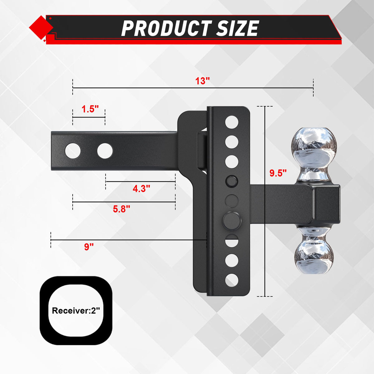 TYT adjustable head closeup showing mechanism and easy height changes