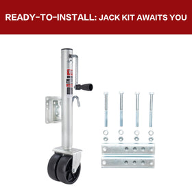 TYT jack installed on boat trailer showing convenient towing clearance