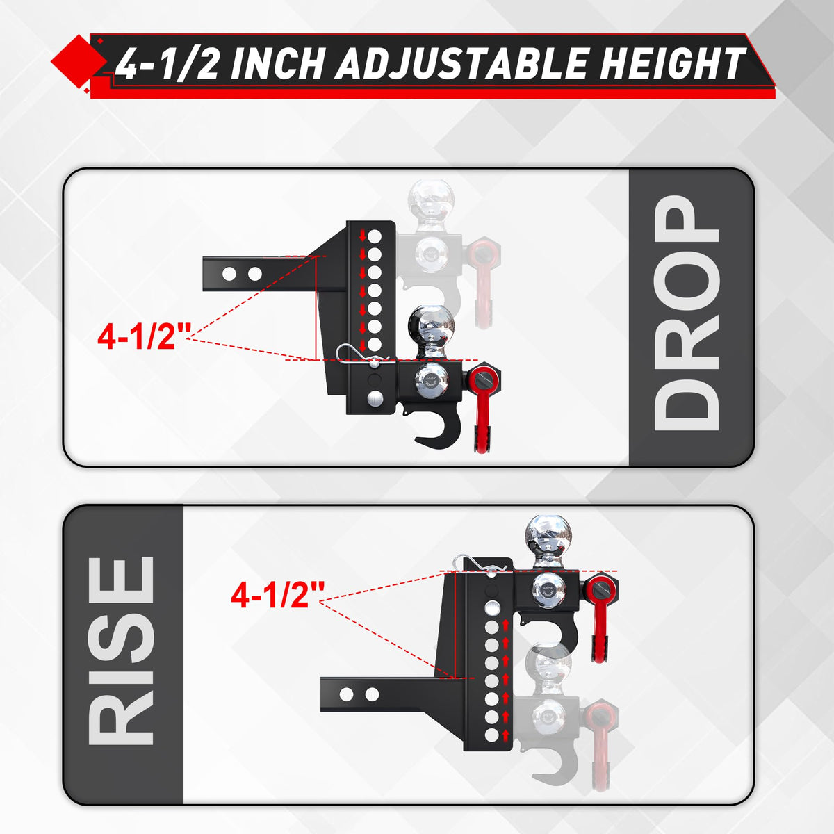 TYT two 5/8 inch galvanized locks and 4 inch pin arranged to show secure double-lock protection