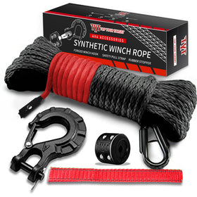 TYT winch rope kit front packaging showing kit contents and easy setup benefit