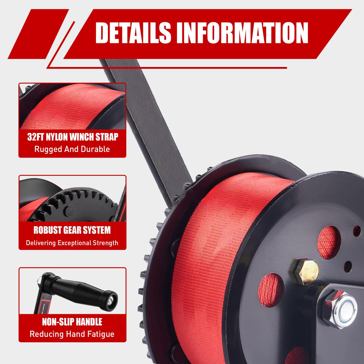 TYT mooring hook and 10m red strap detail showing secure attachment and visibility