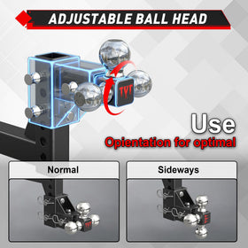 TYT hitch pin lock detail showing included theft-deterrent hardware advantage