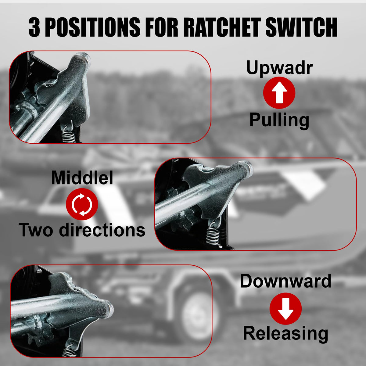 TYT winch mounted on trailer demonstrating easy bolt-on installation and stability
