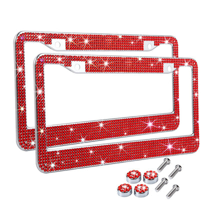 TZARROT red bling front view showing sparkly rhinestone frame and stylish shine