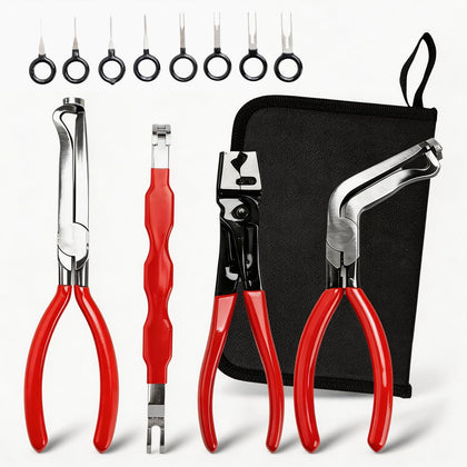 Tzuoen front packaging view showing the five disconnect pliers and pouch, reliable kit ready