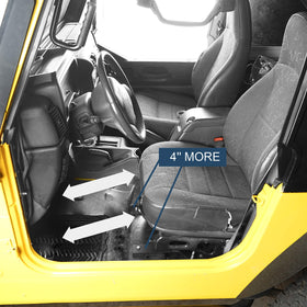 u-Box seat adapter front view showing bolt-on fit and sturdy design benefit
