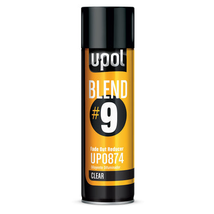 U-POL Blend#9 aerosol front packaging showing label and fast blending benefit