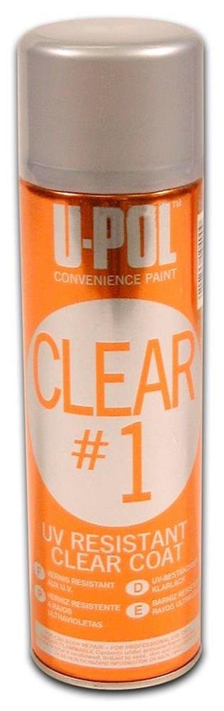 U-POL CLEAR#1 aerosol can front view showing product and capacity for convenient use