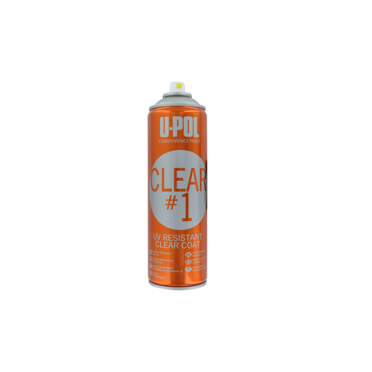 U-POL CLEAR#1 glossy wet-surface close-up highlighting smooth, high-build finish