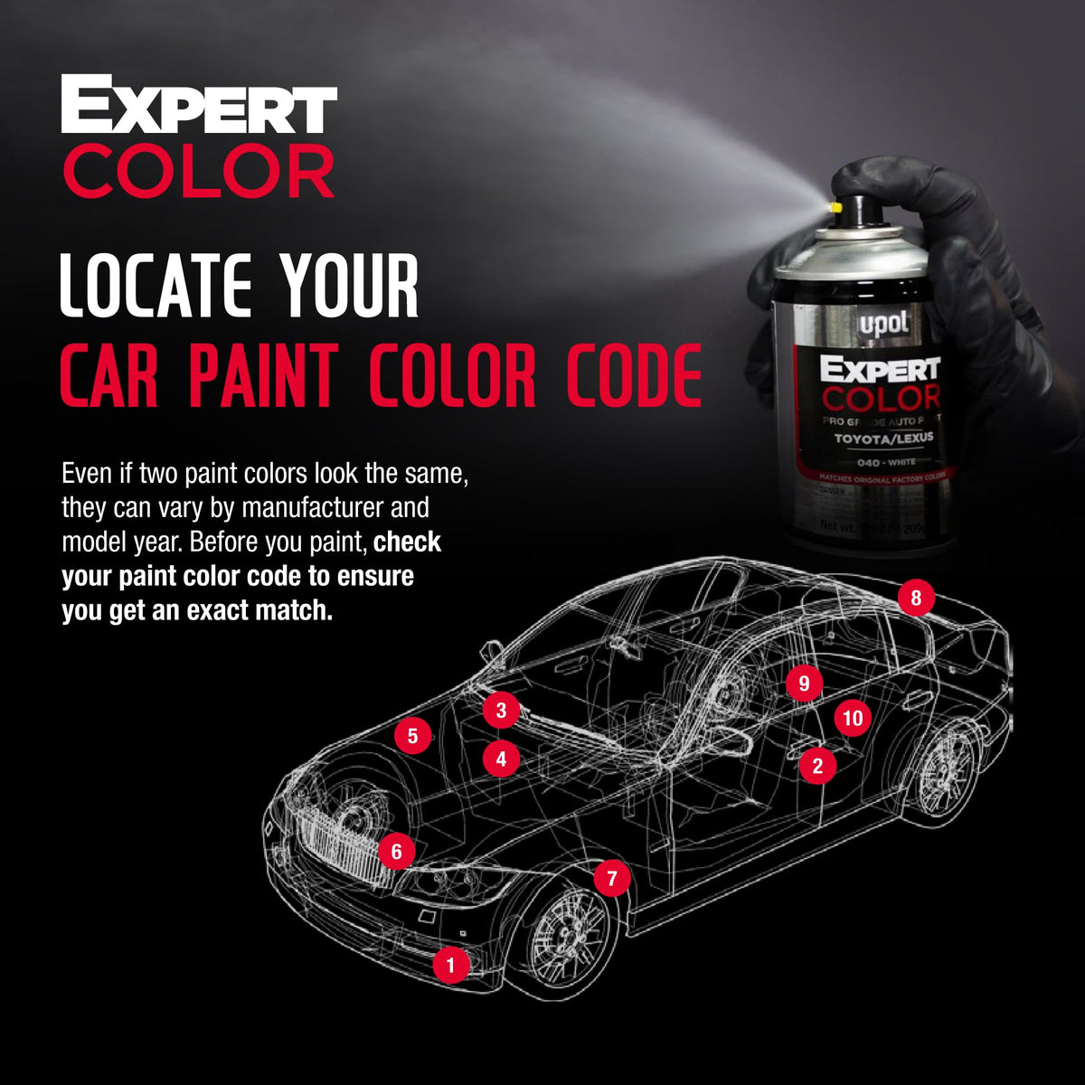 U-POL paint being applied to panel showing smooth coverage and professional-looking repair