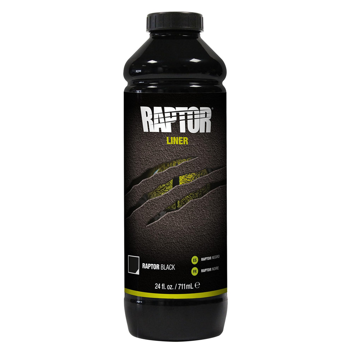 U-POL Raptor label and bottles displaying tintable base and hardener
