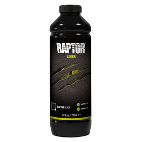 U-POL Raptor label and bottles displaying tintable base and hardener